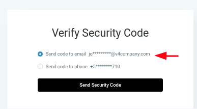 Tela de verificação de código de segurança do Pulsefy